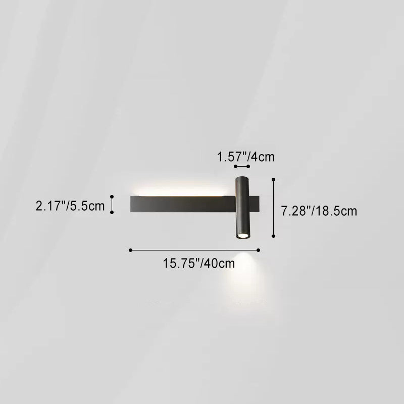 Rectangular Rotatable Cylinder Acrylic Wall Lamp