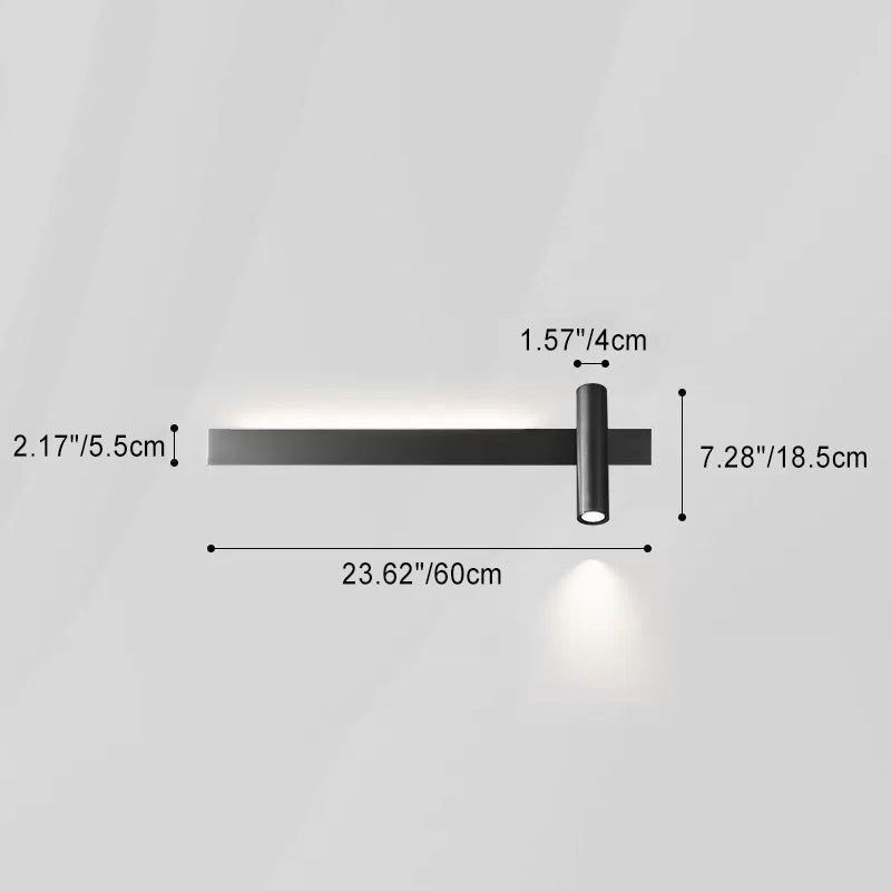 Rectangular Rotatable Cylinder Acrylic Wall Lamp