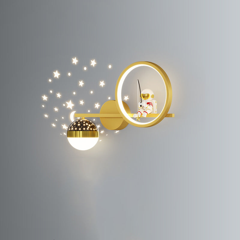 Astronaut Round Orb Acrylic Wall Lamp