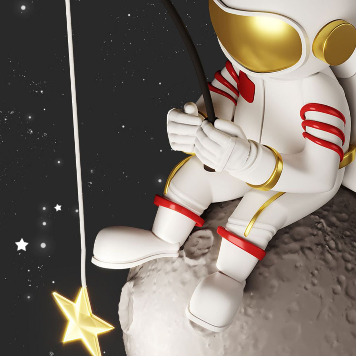 Astronaut Round Orb Acrylic Wall Lamp
