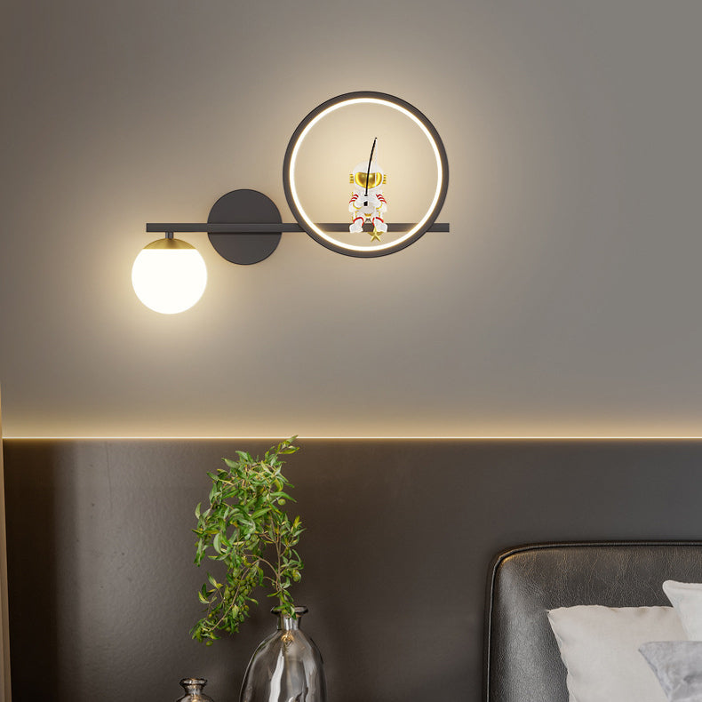 Astronaut Round Orb Acrylic Wall Lamp