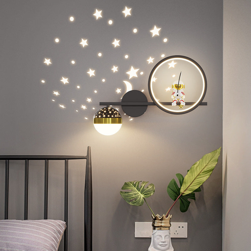 Astronaut Round Orb Acrylic Wall Lamp