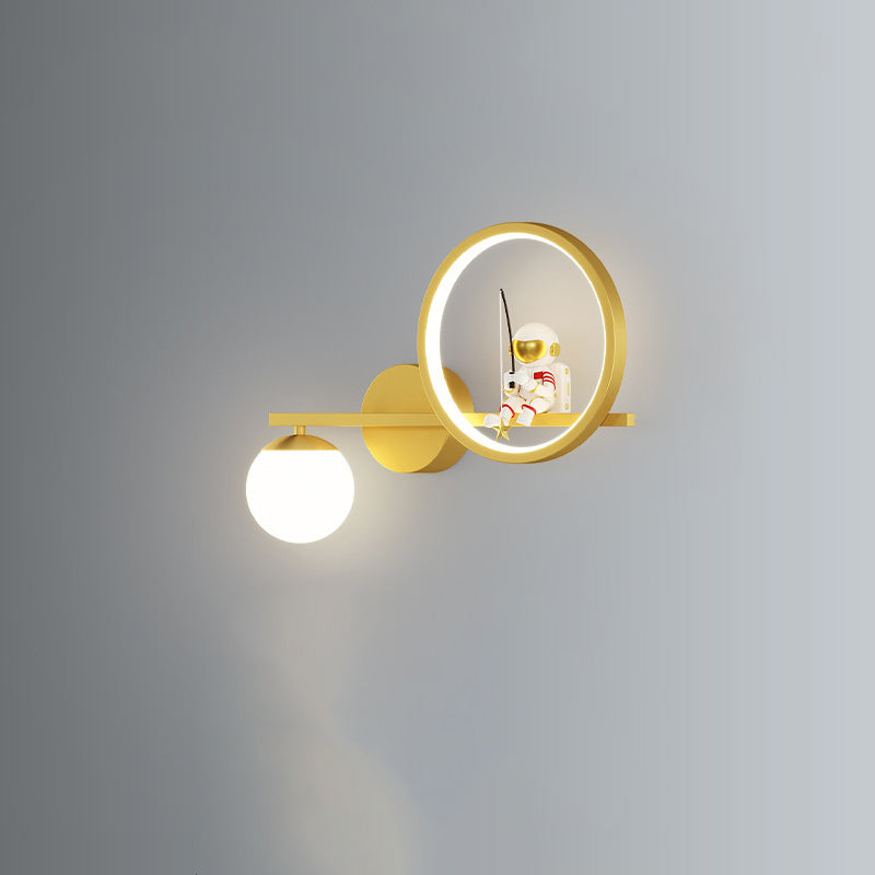 Astronaut Round Orb Acrylic Wall Lamp