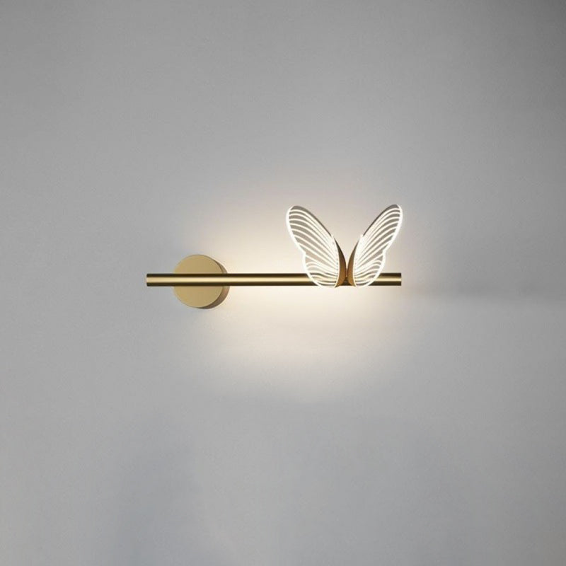 Butterfly Round Long Acrylic Wall Lamp