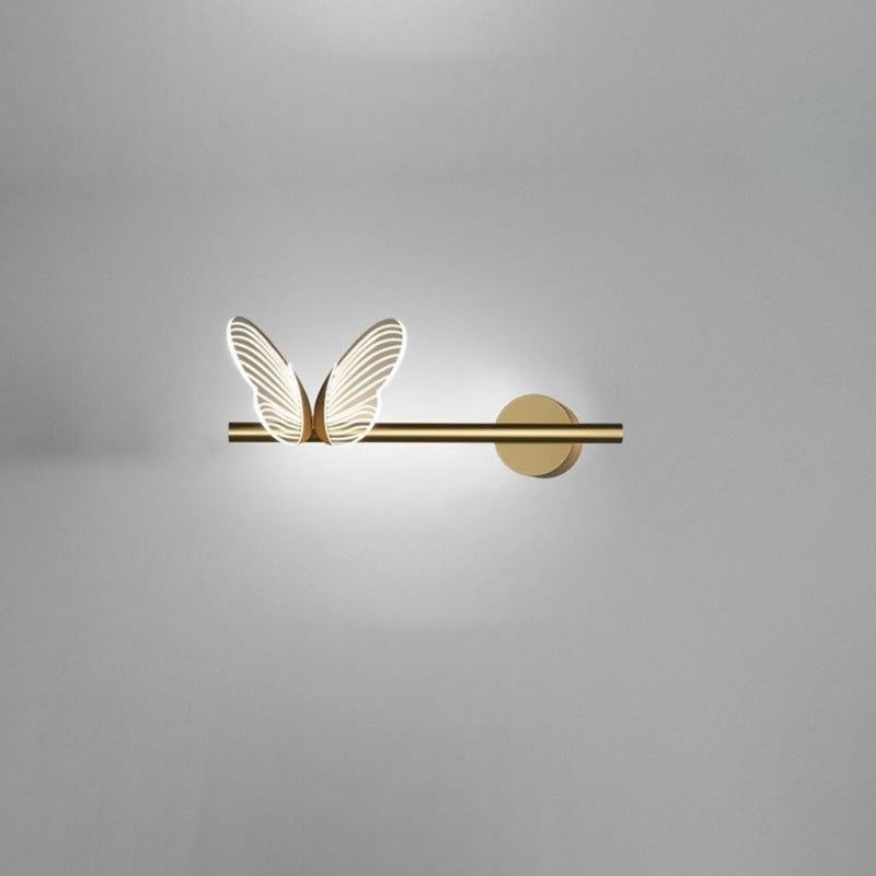 Butterfly Round Long Acrylic Wall Lamp