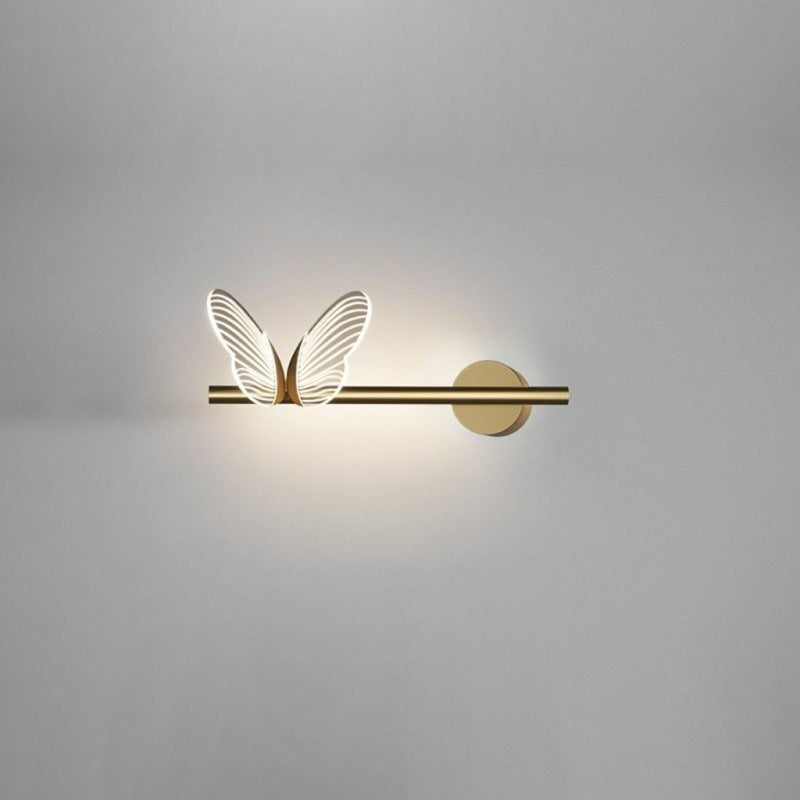 Butterfly Round Long Acrylic Wall Lamp
