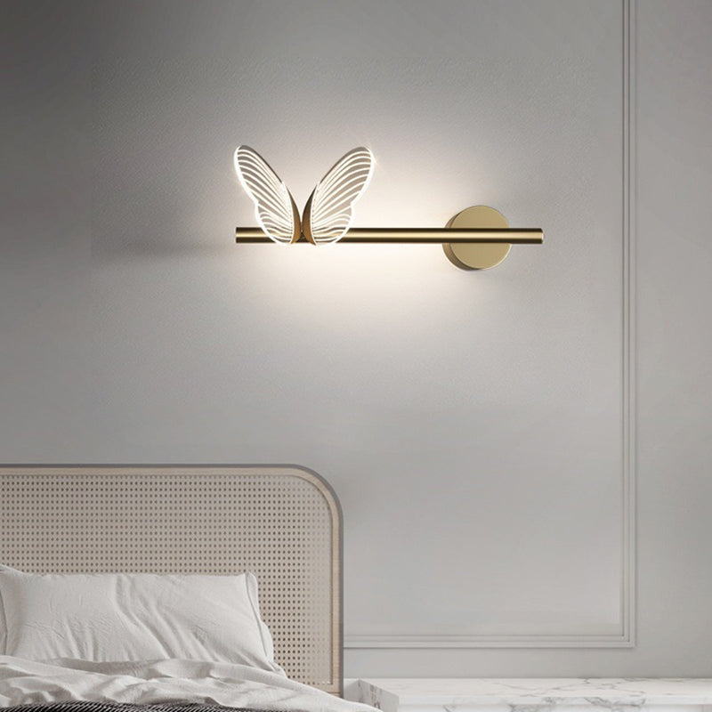 Butterfly Round Long Acrylic Wall Lamp