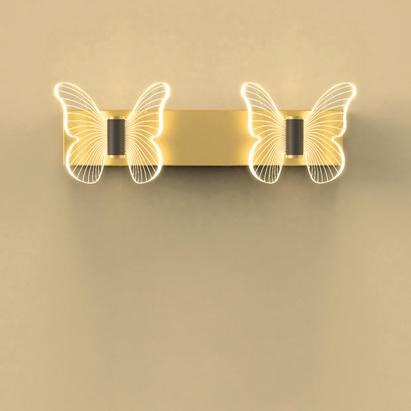 Round Butterfly Rectangle Acrylic Wall Lamp