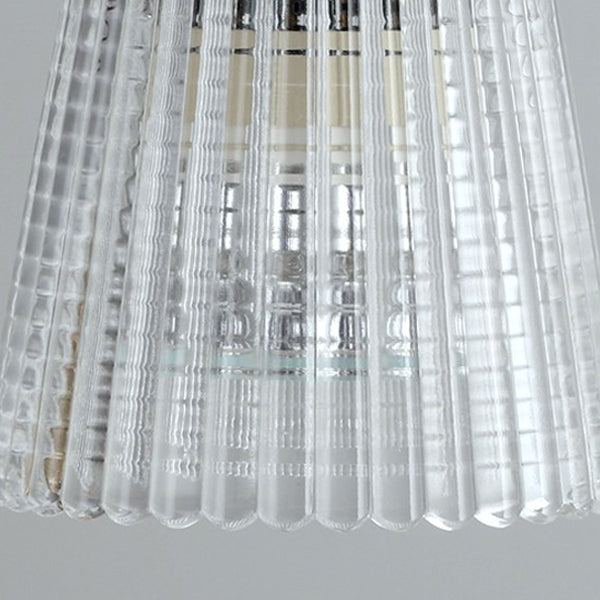 Square Distressed Curved Glass Table Lamp