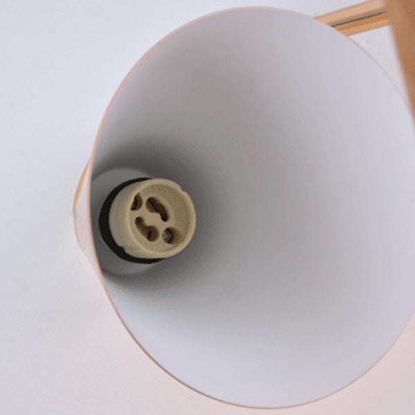 Square Conical Curved Metal Table Lamp