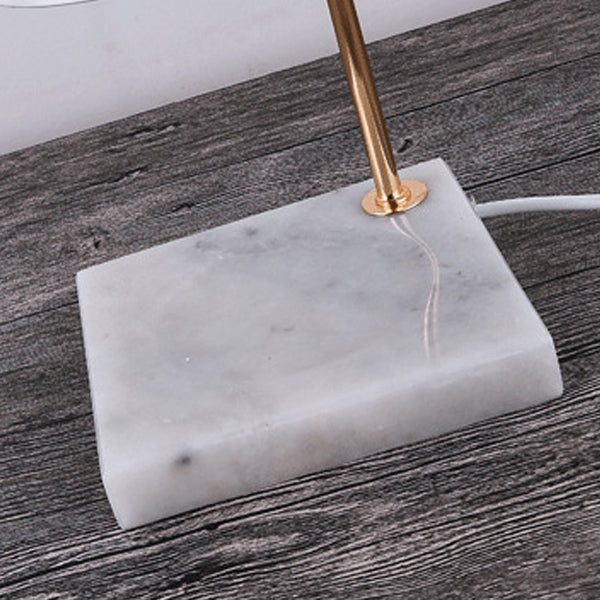 Square Conical Curved Metal Table Lamp