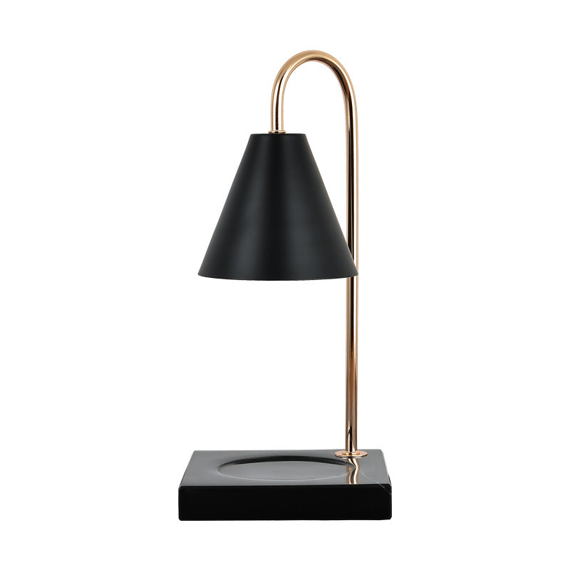 Square Conical Curved Metal Table Lamp
