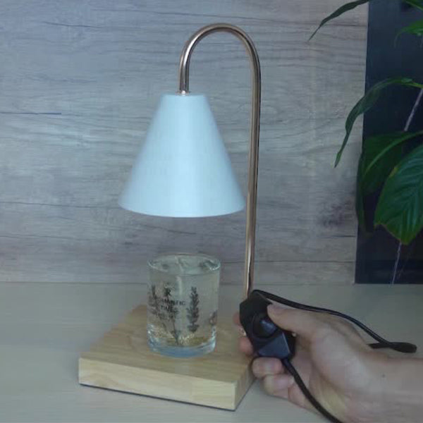 Square Conical Curved Metal Table Lamp
