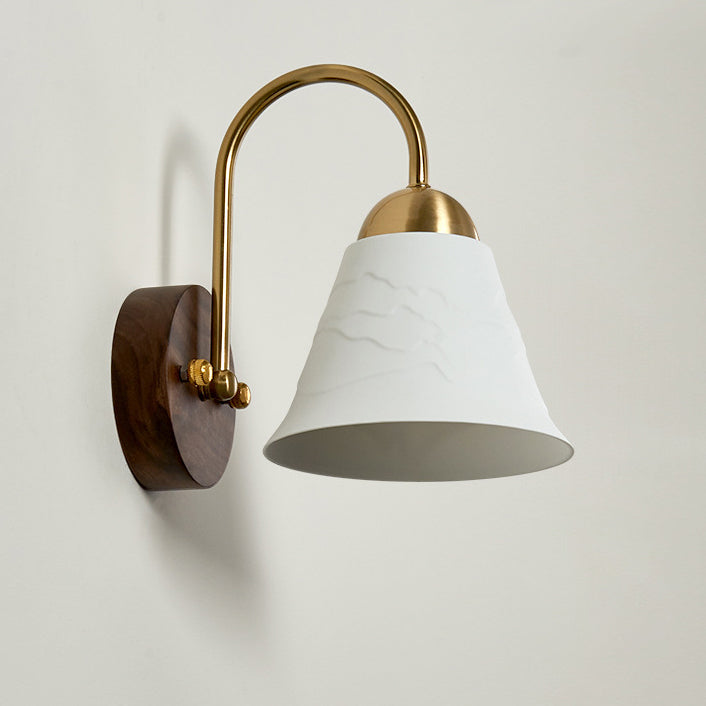 Conical Round Distressed Ceramic Wall Lamp