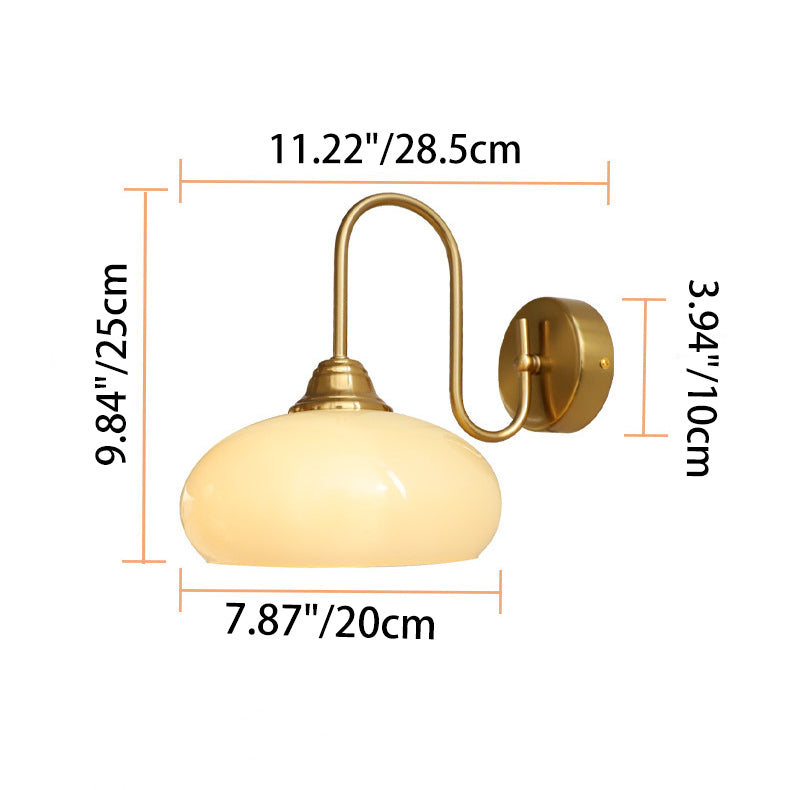 Flat Ball Curved Round Wall Lamp