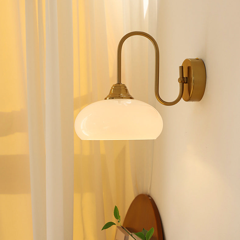 Flat Ball Curved Round Wall Lamp