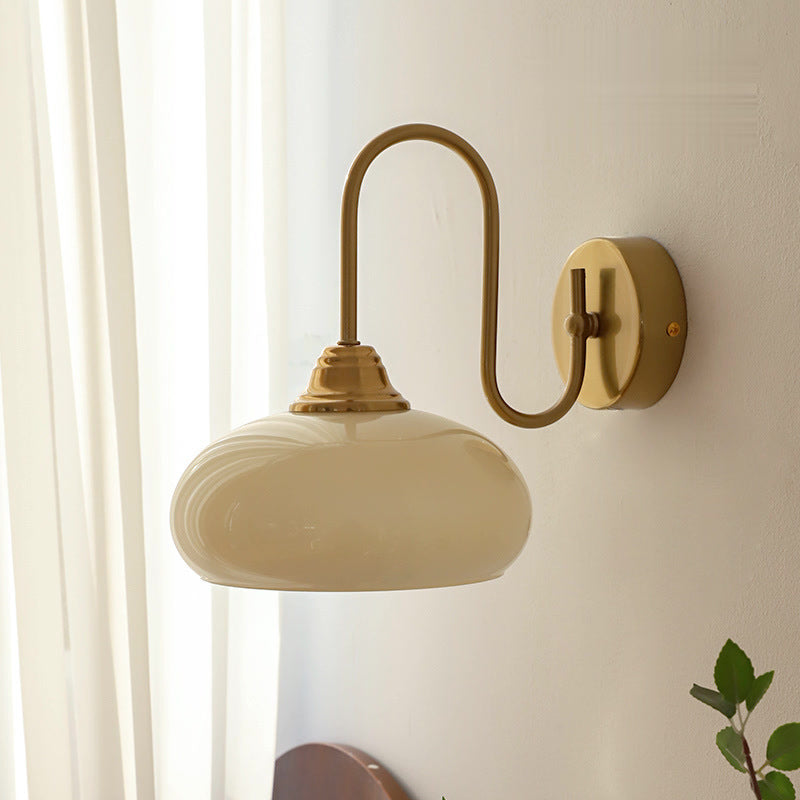 Flat Ball Curved Round Wall Lamp