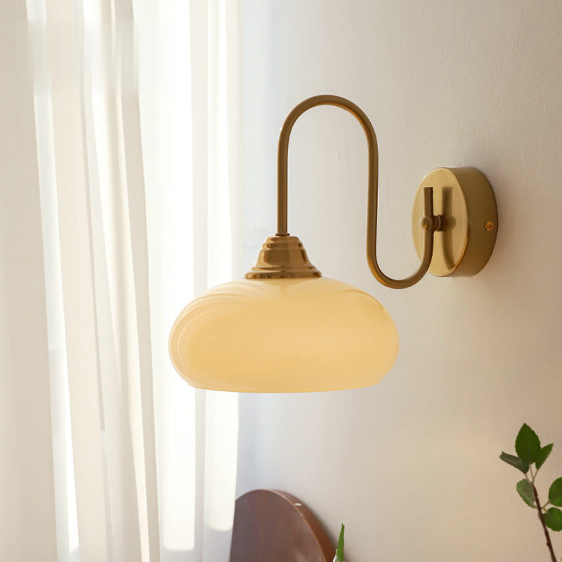 Flat Ball Curved Round Wall Lamp