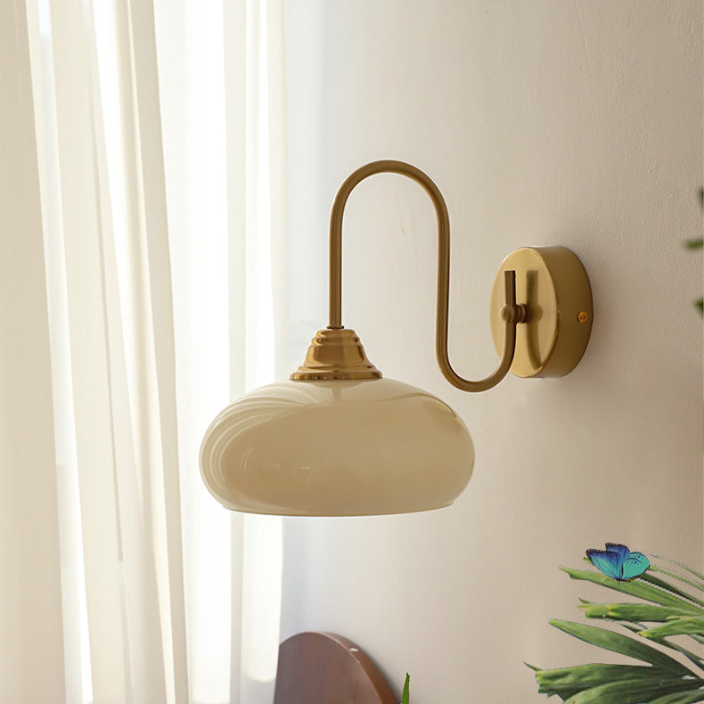 Flat Ball Curved Round Wall Lamp