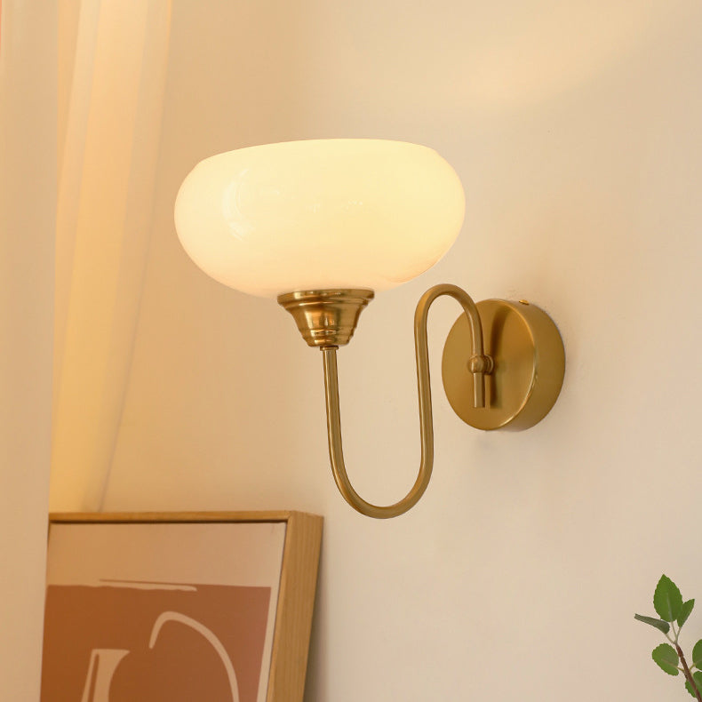 Flat Ball Curved Round Wall Lamp