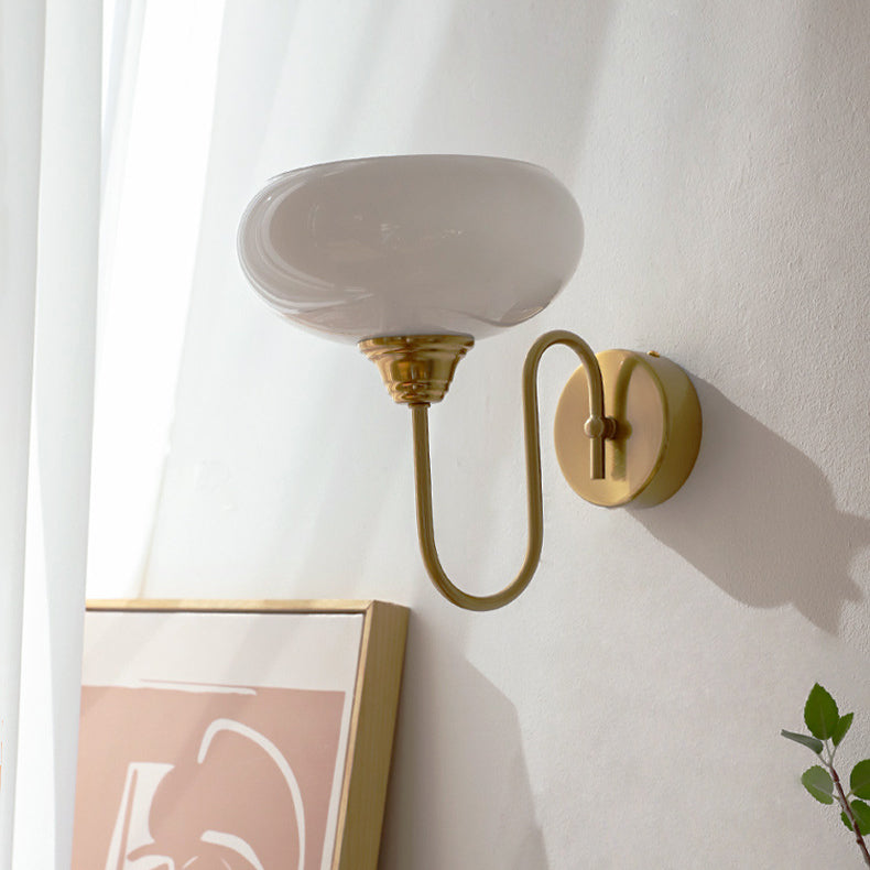 Flat Ball Curved Round Wall Lamp