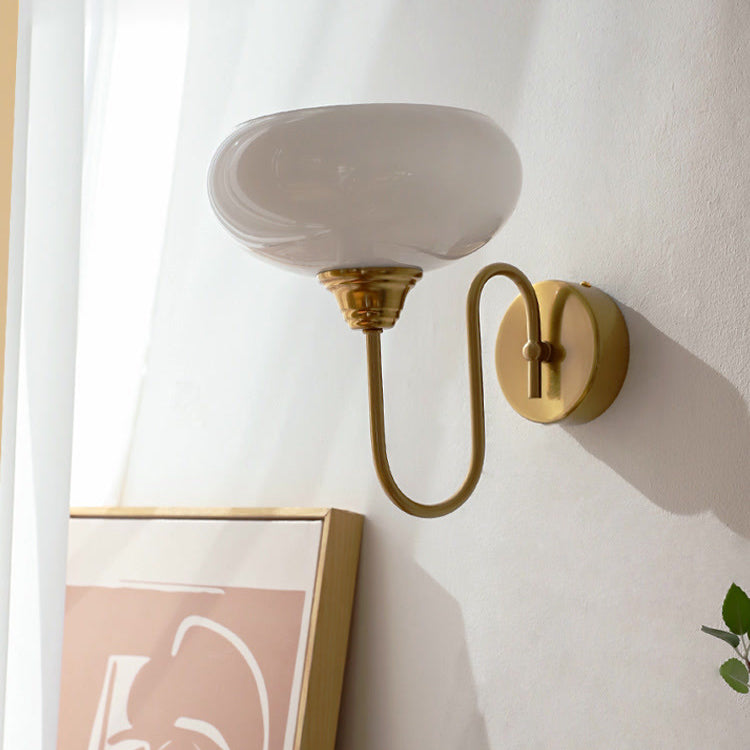 Flat Ball Curved Round Wall Lamp