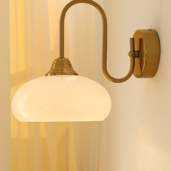 Flat Ball Curved Round Wall Lamp