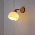Half Round Cream Glass Wall Lamp