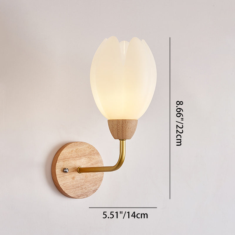 Floral Round PVC Iron Wall Lamp