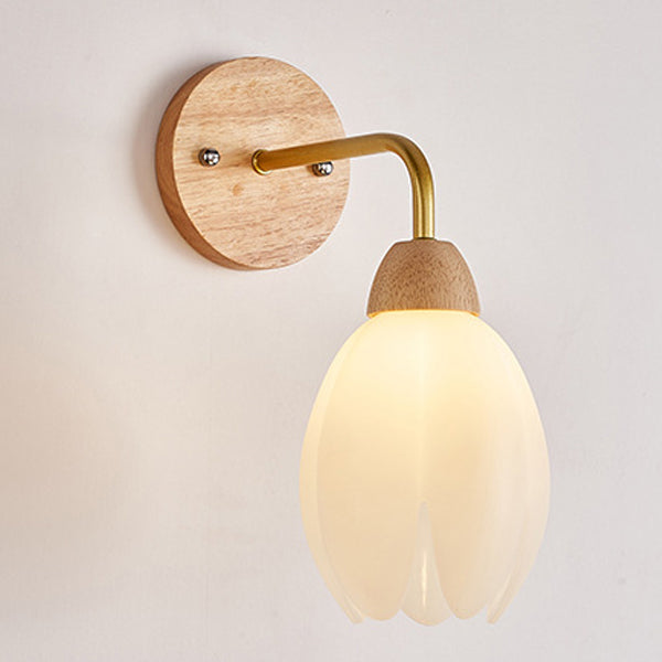 Floral Round PVC Iron Wall Lamp