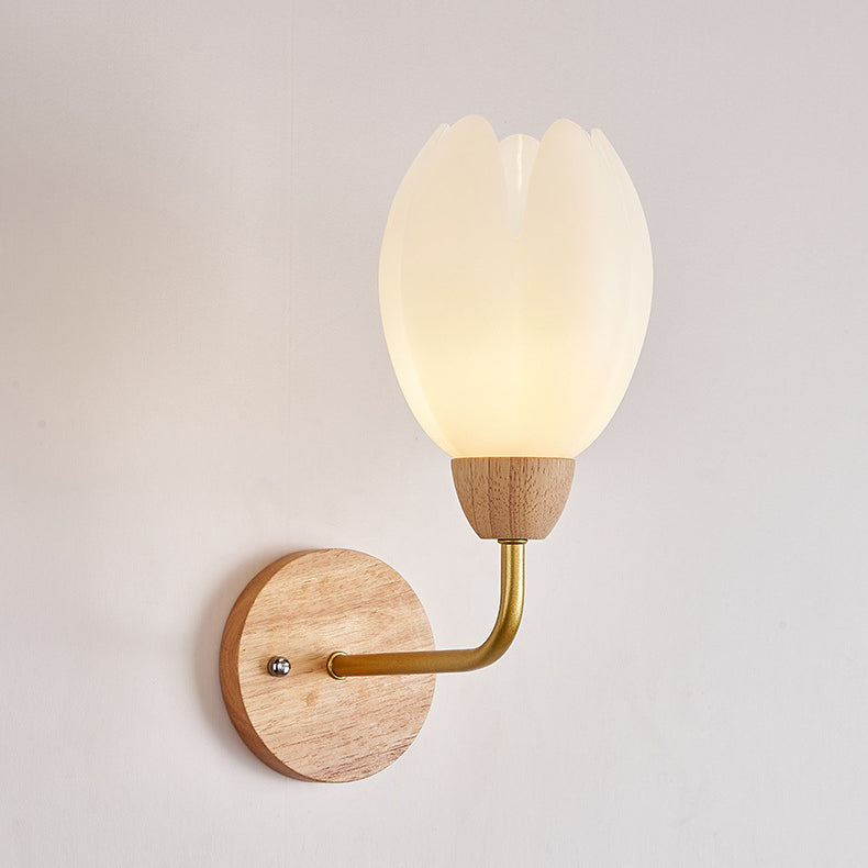 Floral Round PVC Iron Wall Lamp