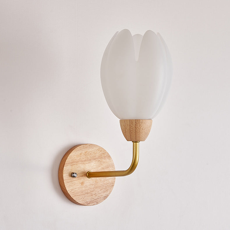 Floral Round PVC Iron Wall Lamp