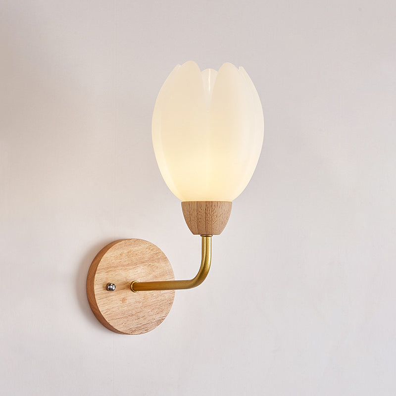 Floral Round PVC Iron Wall Lamp