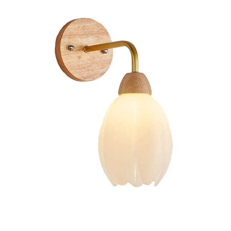 Floral Round PVC Iron Wall Lamp