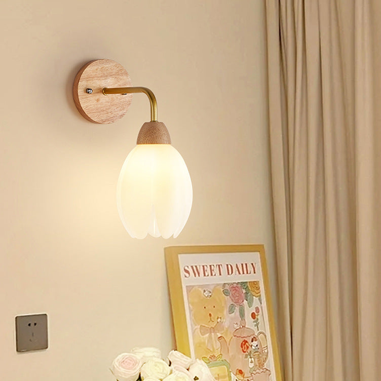Floral Round PVC Iron Wall Lamp