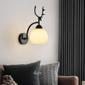 Antlers Pumpkin Round Glass Wall Lamp