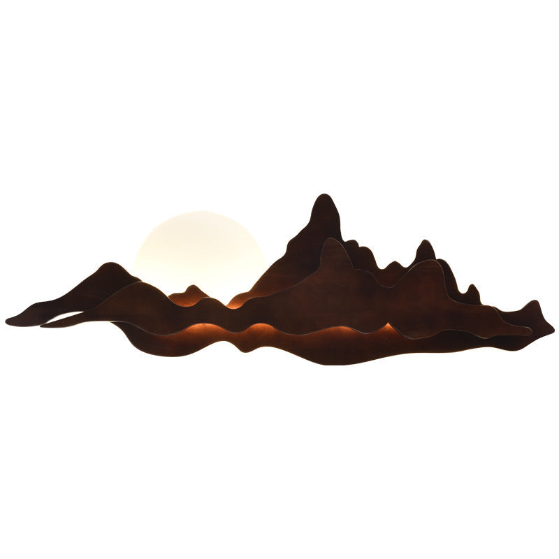 Moonlight Acrylic Solid Wood Wall Lamp