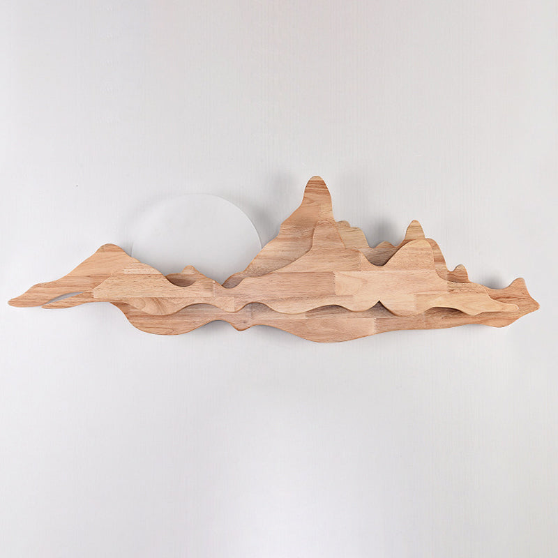 Moonlight Acrylic Solid Wood Wall Lamp
