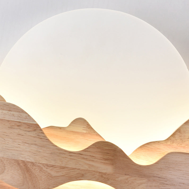 Moonlight Acrylic Solid Wood Wall Lamp