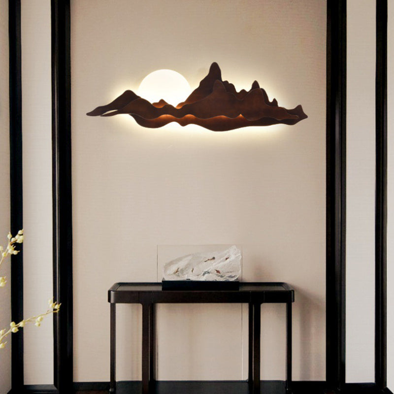 Moonlight Acrylic Solid Wood Wall Lamp