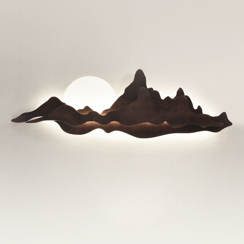 Moonlight Acrylic Solid Wood Wall Lamp
