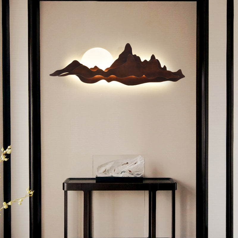 Moonlight Acrylic Solid Wood Wall Lamp