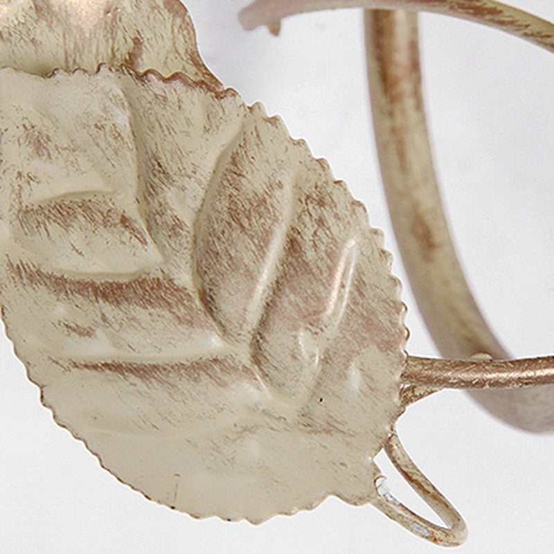 Rose Leaf Round Glass Wall Lamp