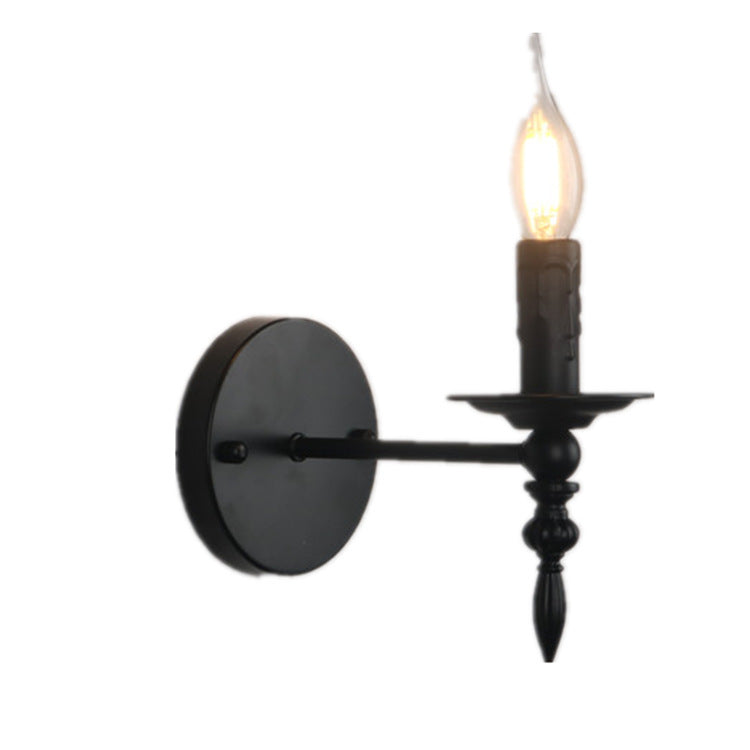 Round Candle Shape Glass Wall Lamp
