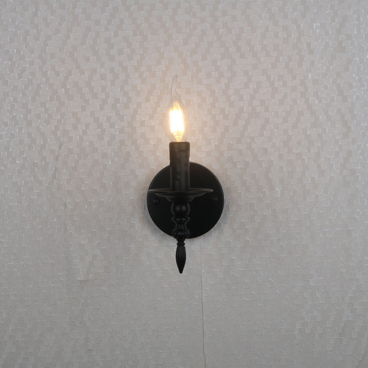 Round Candle Shape Glass Wall Lamp