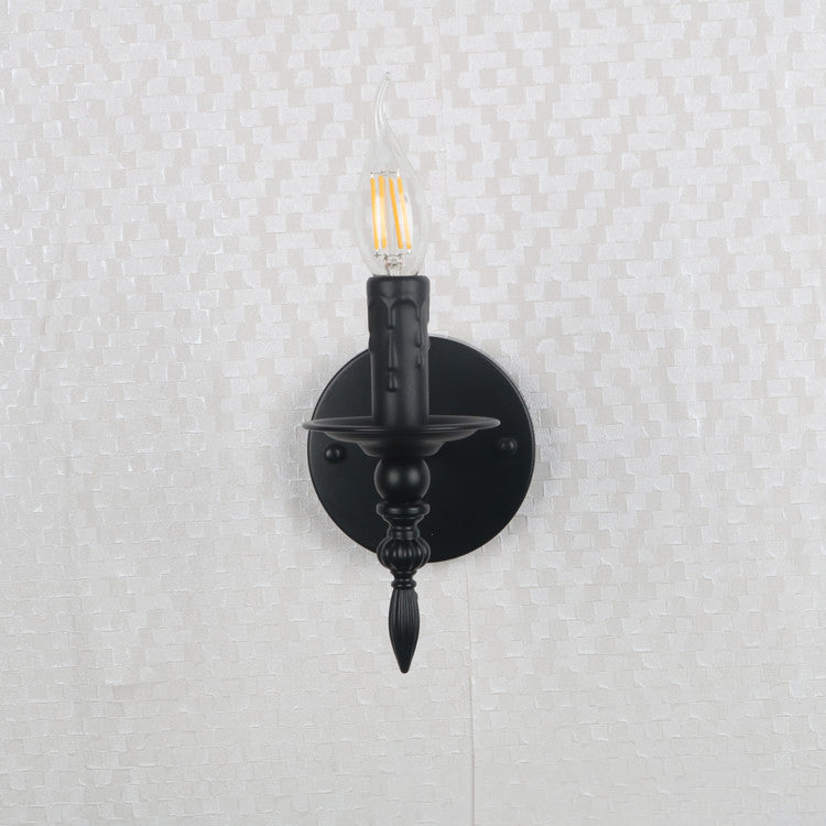 Round Candle Shape Glass Wall Lamp