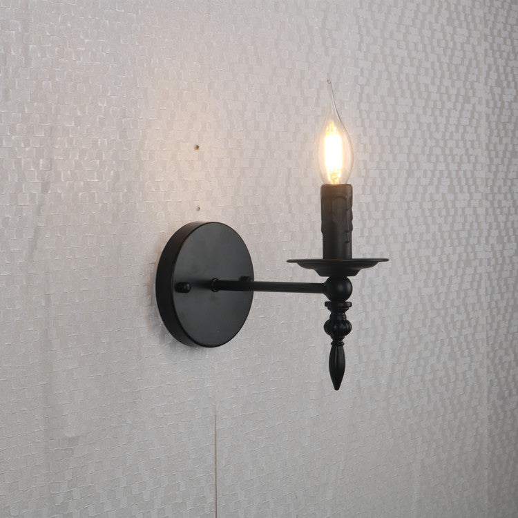 Round Candle Shape Glass Wall Lamp