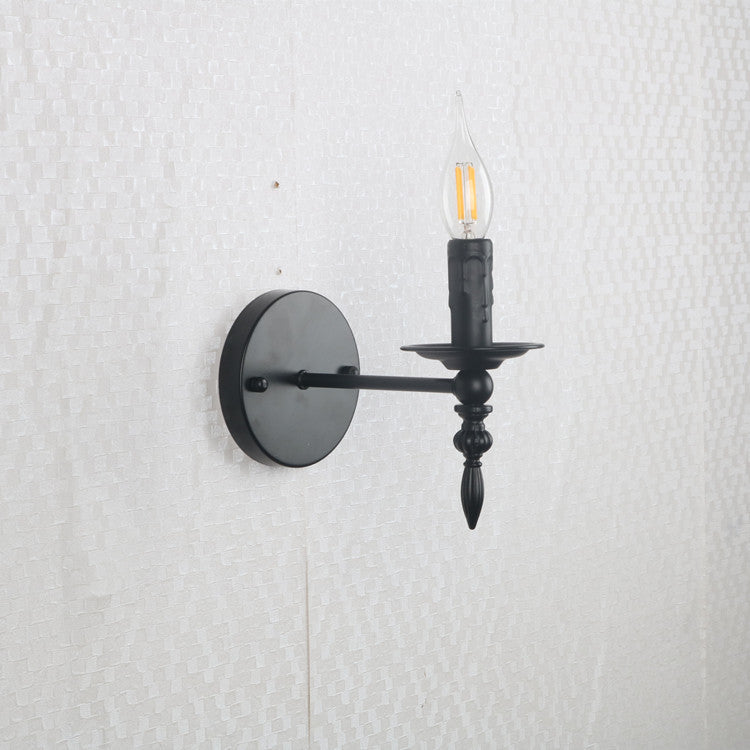 Round Candle Shape Glass Wall Lamp