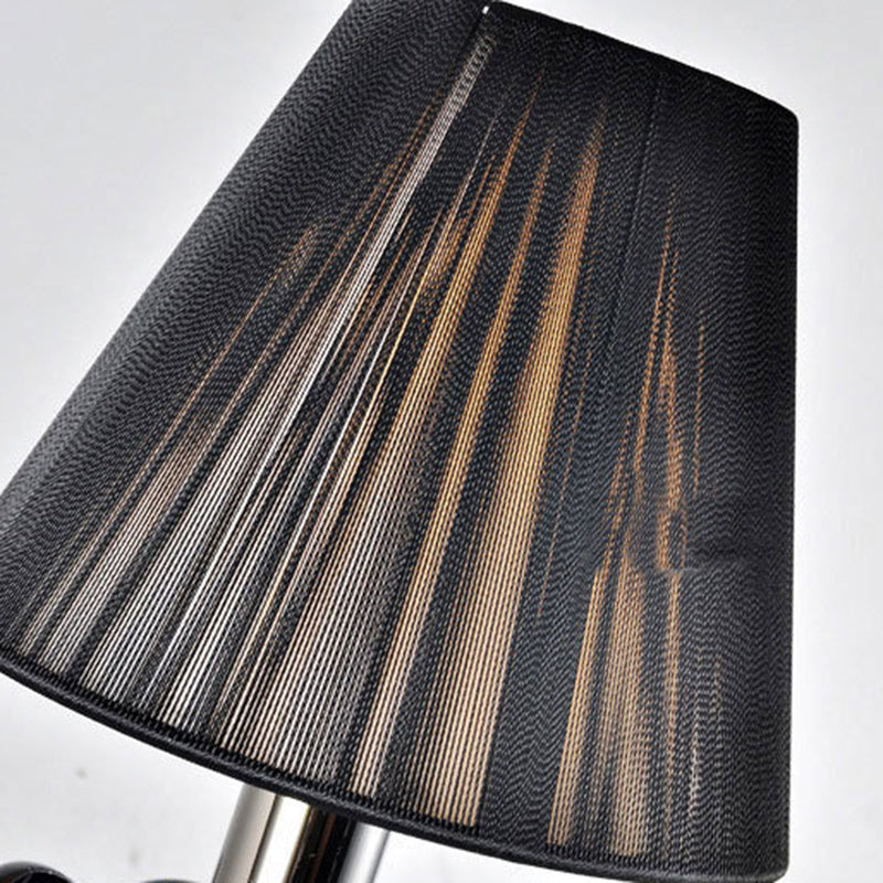 Candle Glass Fabric Crystal 2-Light Wall Lamp