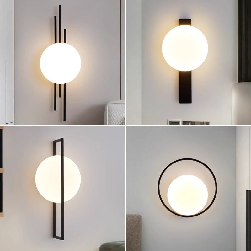 Round Ball Rectangle Round Wall Lamp